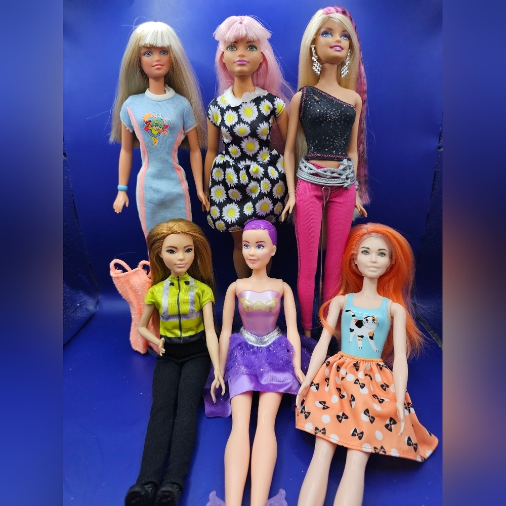 5 Play Line Barbie Dolls